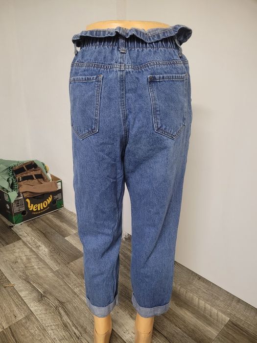 Stylowe Jeansy Paperbag damskie s