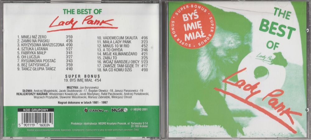 Dwa egzemplarze Lady Pank the best of CD nowe folia