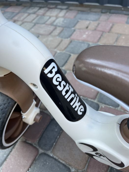 Велосипед-беговел BestTrike бежевий 2 в 1 трьоколісний музичний