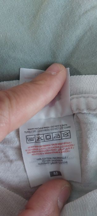 Bluzka top t-shirt gładka biała M fruit of the loom