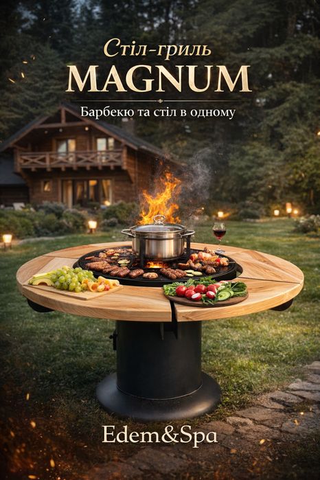 Гриль садовий для дому! Виробник! Барбекю! Мангал! Стіл вогнище