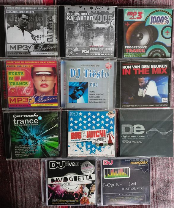 Диски cd trance techno house, MP3 2000 років