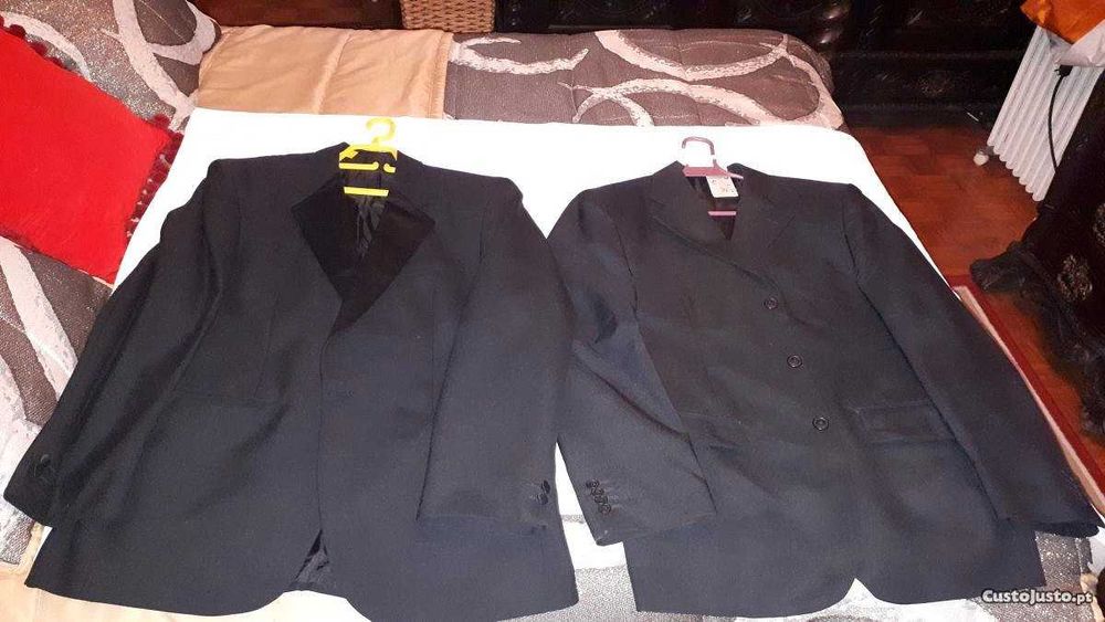 Blazer preto numero 52 com fita de cetim