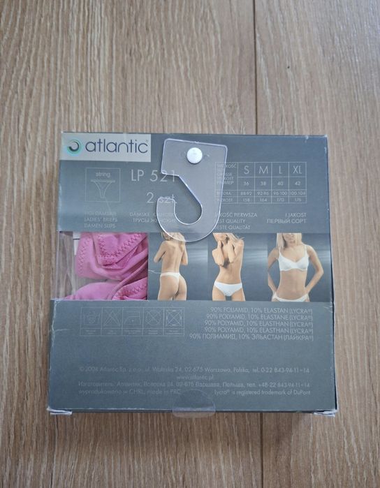 Stringi damskie Atlantic, rozmiar M, 2PACK