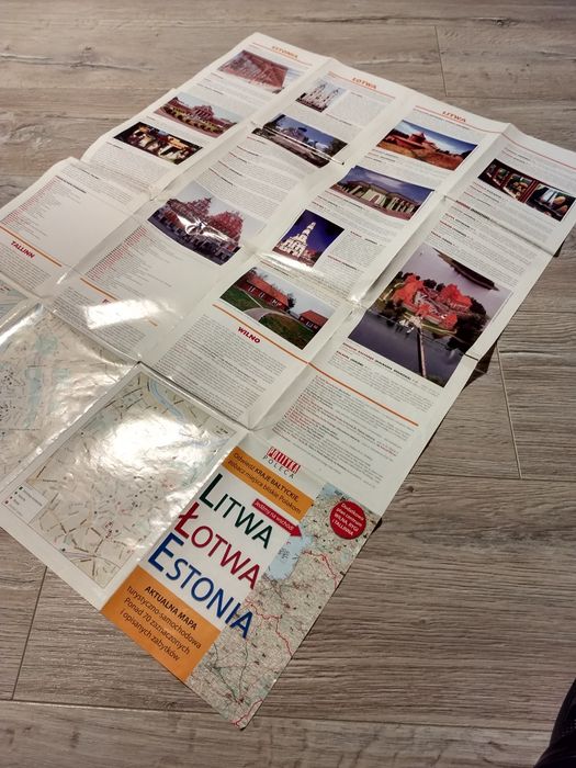 Mapa turystyczno - samochodowa Litwa, Łotwa, Estonia