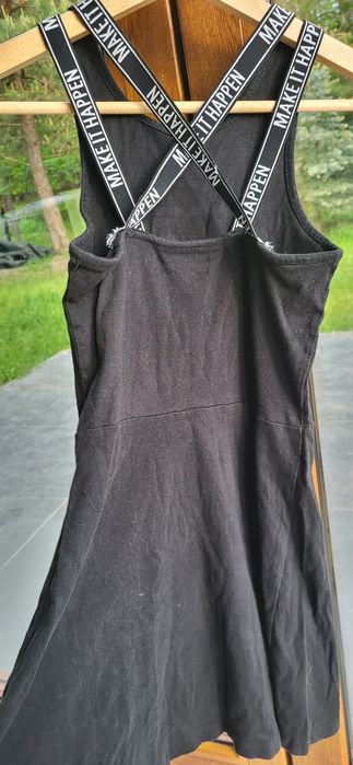 Letnia sukienka dziewczęca czarna na ramiączkach 140 cm Make it happen