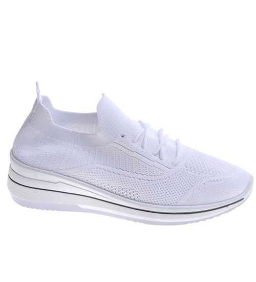 Buty materiałowe Białe