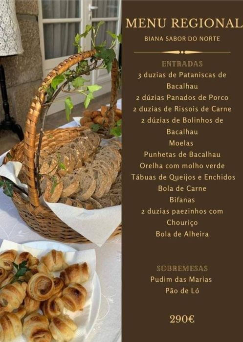 Catering ao domicílio ou em espaços particulares