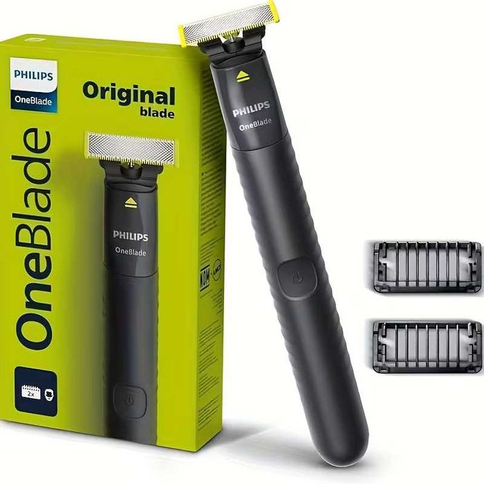 Бритва Philips OneBlade QP1424/10 Тример НОВА, 2 насадки, зарядка USB зарядка