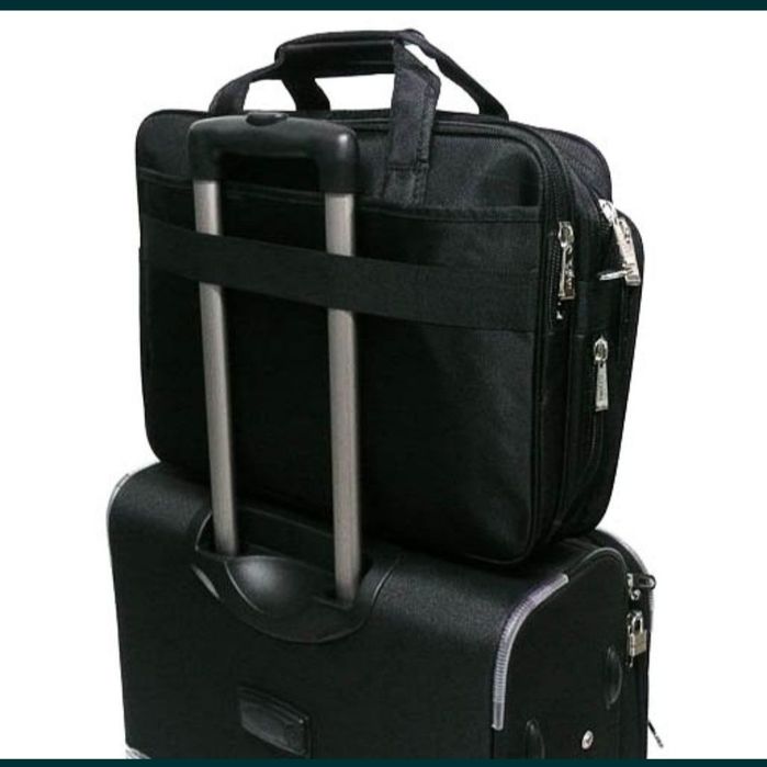 Duża Torba męska na laptop do pracy na ramię listonoszka dwukomorowa