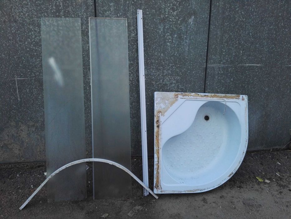 Душевая кабина Стекло Двери 163*38 см Стекло Стенки 159*33 см поддон