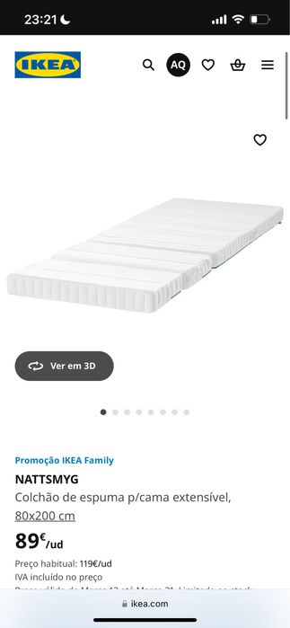 Cama Busunge Ikea Criança + Colchão