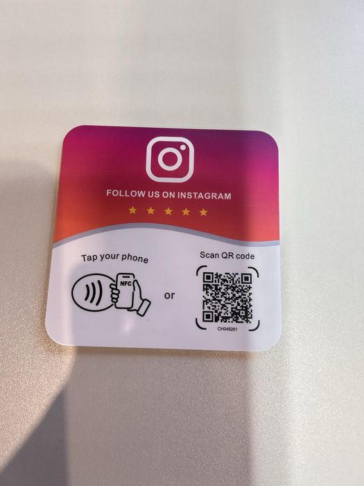 Instagram nfc card