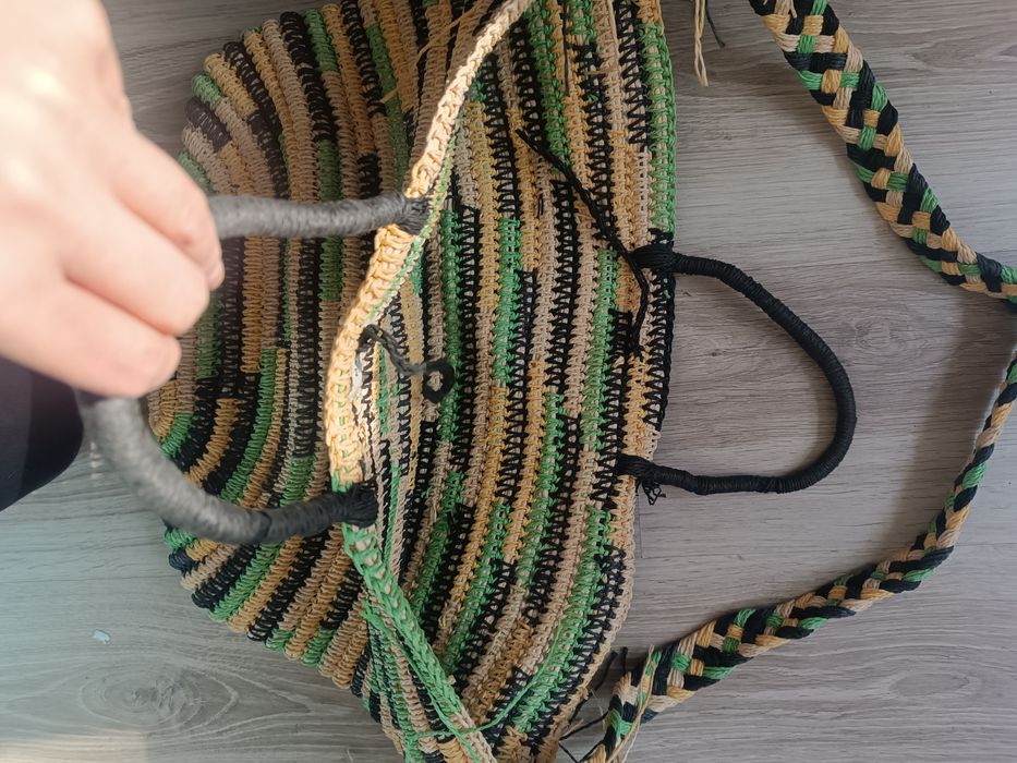 Torba pleciona plażowa mango duża pojemna mieści a 4