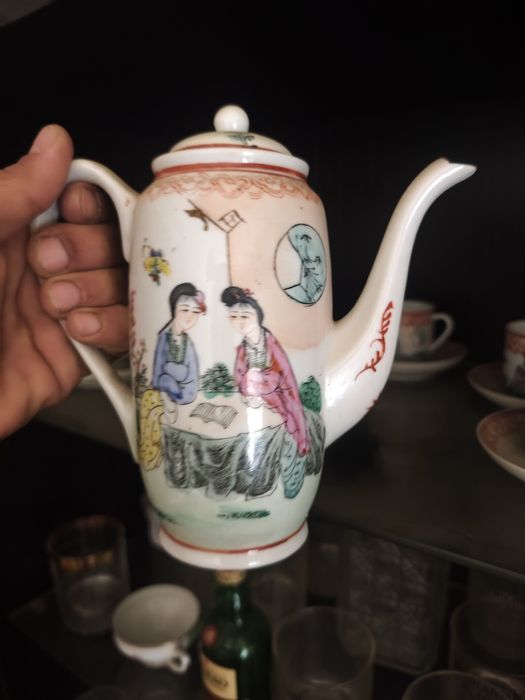 Conjunto de chá de porcelana chinesa início do século XX