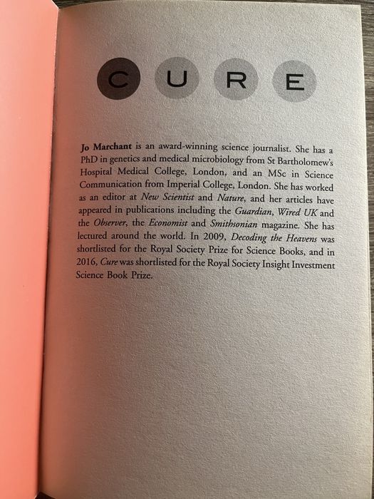 Книга Cure: A Journey Into The Science Of Mind Over Body, Jo Marchant