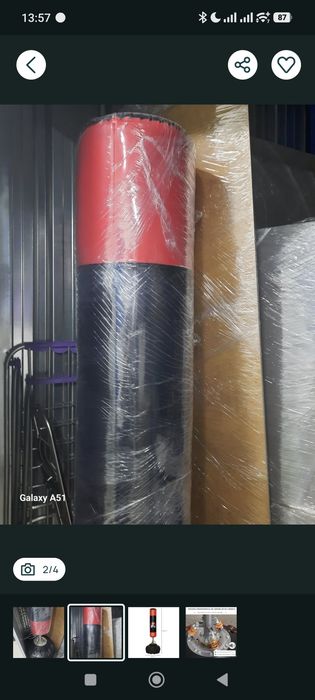 Saco de boxe com molas praticamente novo - sem uso