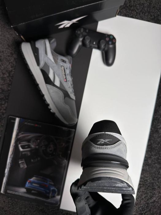 Мужские кроссовки рибок Reebok Classic Leather 2400 Grey Black White [41-46]