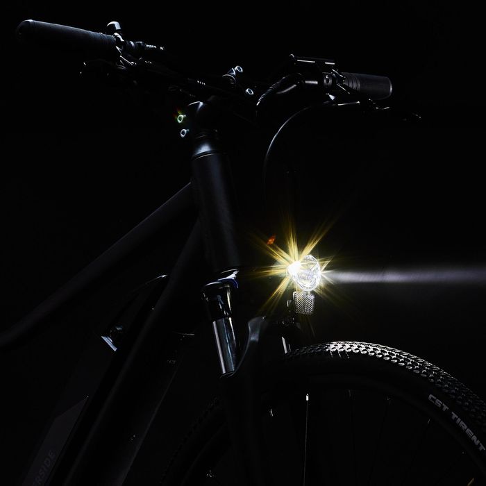 Bicicleta de Trekking Elétrica Quadro Alto Riverside 520 E Cinzento