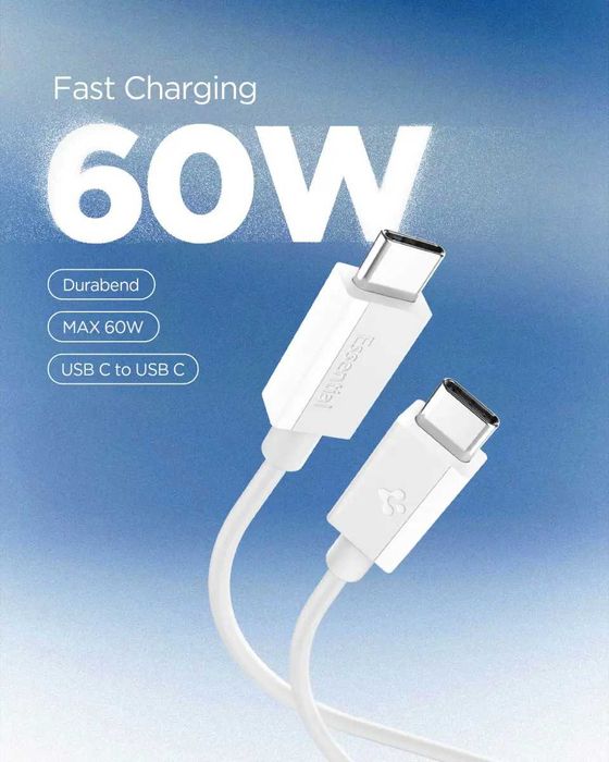 Дата-кабель Spigen Essential EB6010CC USB-C to USB-C 60W (480M) 1м