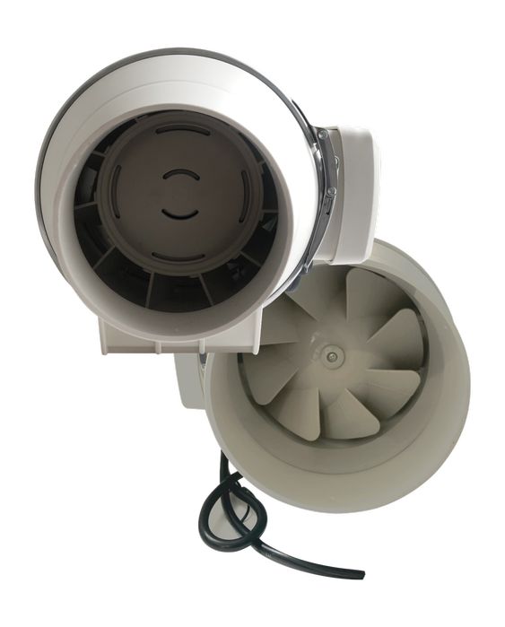 Wentylator kanałowy liniowy plastikowy 100 mm  cichy i wydajny