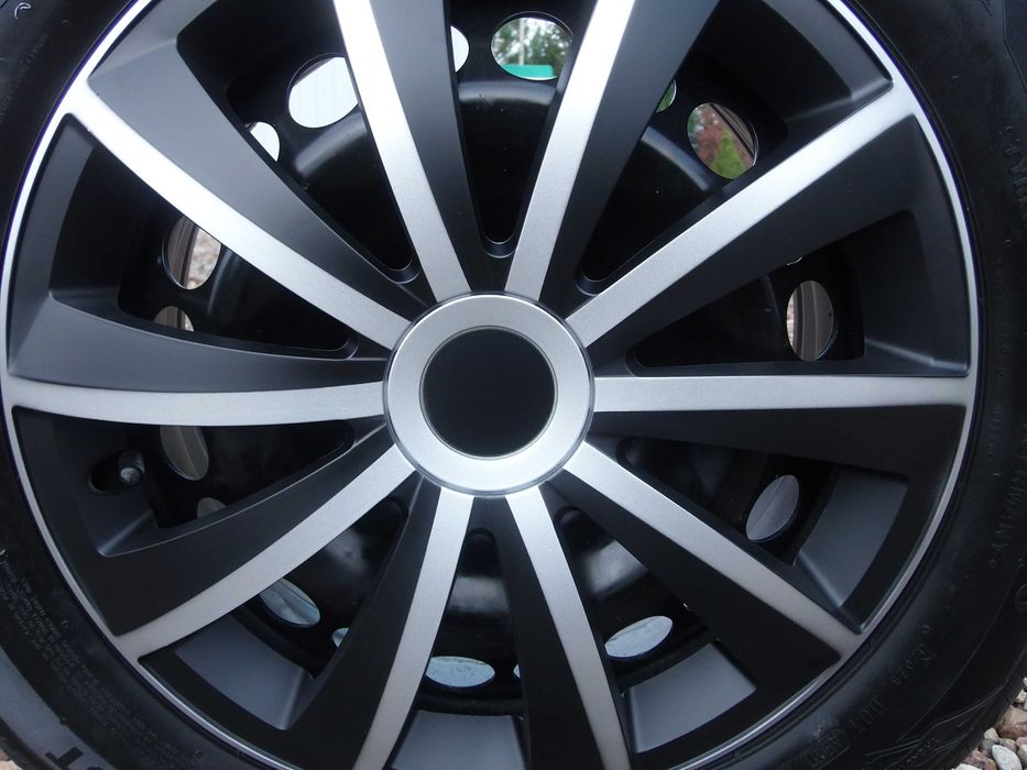 Kołpaki 15 Srebrno Czarne Opel Vw Ford Renault Mazda Kia BMW Nissan
