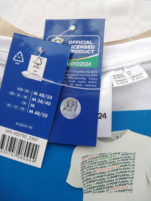 T-Shirt Branca Homem UEFA Euro 2024