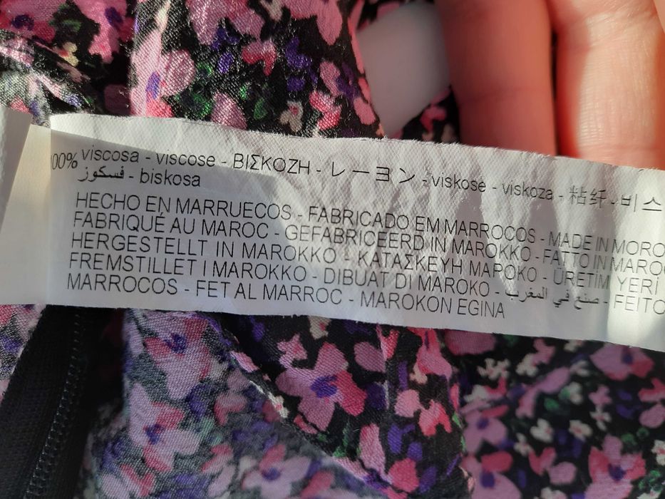 Bluzka ZARA r.M z falbanką baskinką