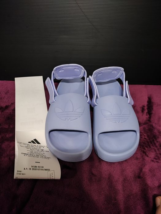 Sandálias Adidas Adifom Adilette J - Lavanda - 38 (NOVAS)