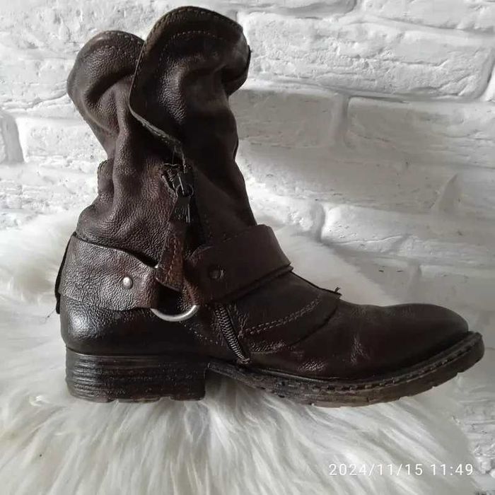 A.s.98 airstep італійські коричневі шкіряні черевики