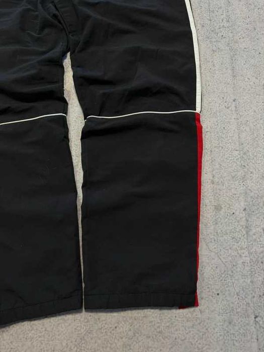 Czarne baggy parachuty Afidas 3Stripes L retro track pants