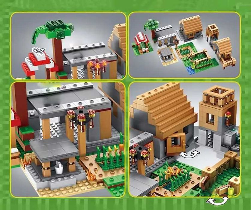 Лего Майнкрафт Деревня жителей с Драконами, 938 деталей Lego MINECRAFT