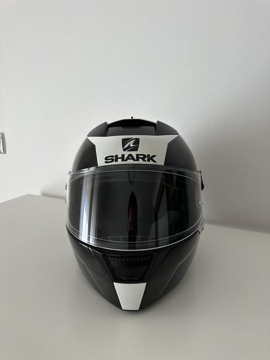 Capacete SHARK Speed-R Carbon SE, Carbon Skin White / Black, - Tam: L