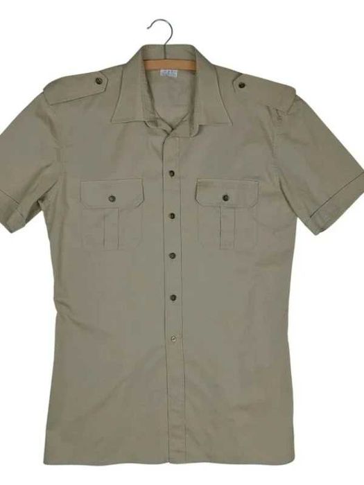 Koszula khaki vintage safari utility M/L bawełna