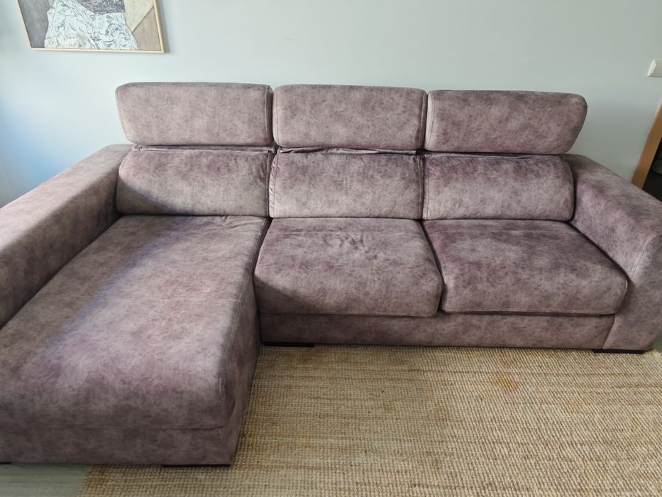 Sofá Cama Chaise Longue – Feira dos Sofás (2,80m) – Excelente Estado