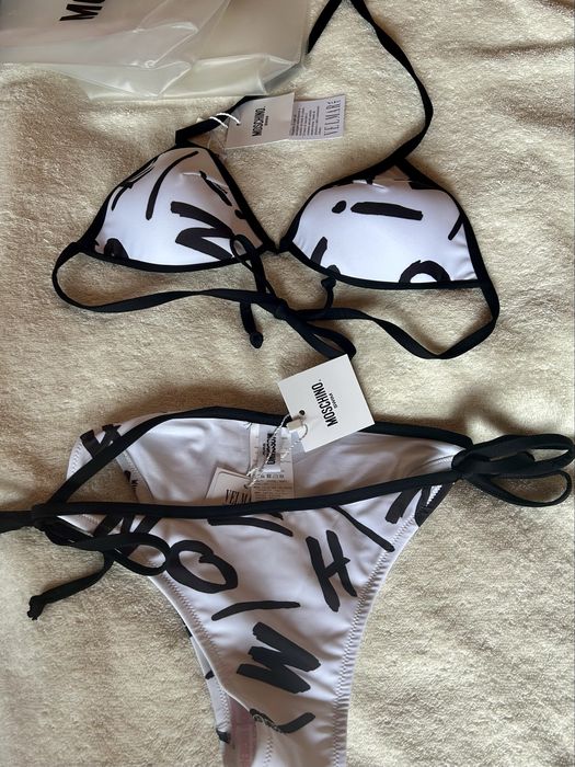 Bikini Moschino biało-czarne, nowe 38