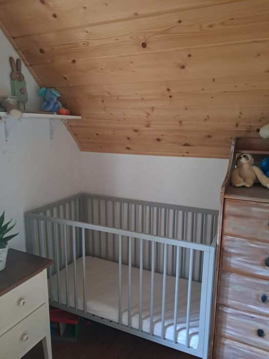 Łóżeczko drewniane 120x60