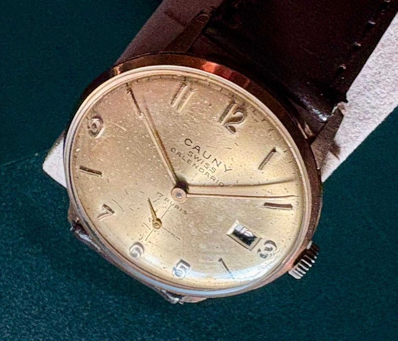 Relógio Vintage Cauny Swiss “Calendario”