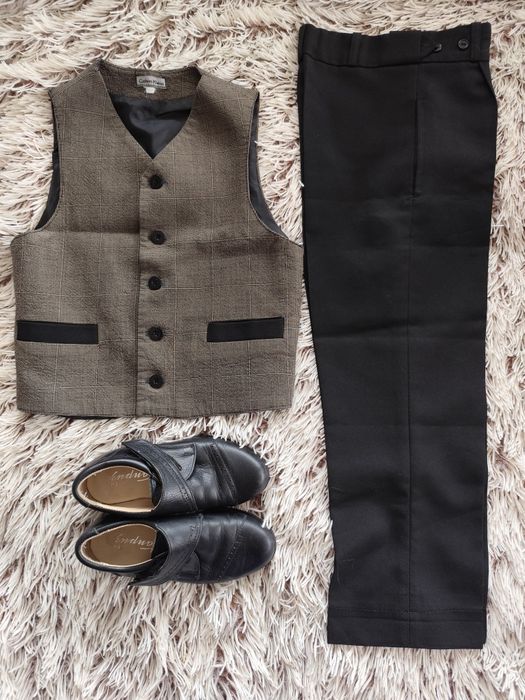 Святковий костюм для хлопчика, жилетка, брюки, туфлі