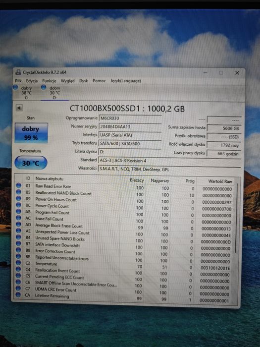 Dysk twardy ssd Crucial BX500 1TB