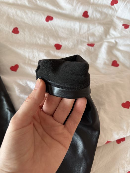 Лосіни з екошкіри чорні