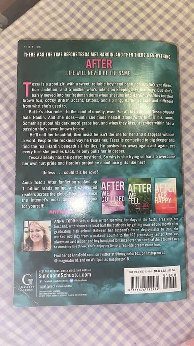 "AFTER" Anna Todd - 1º livro da coleção