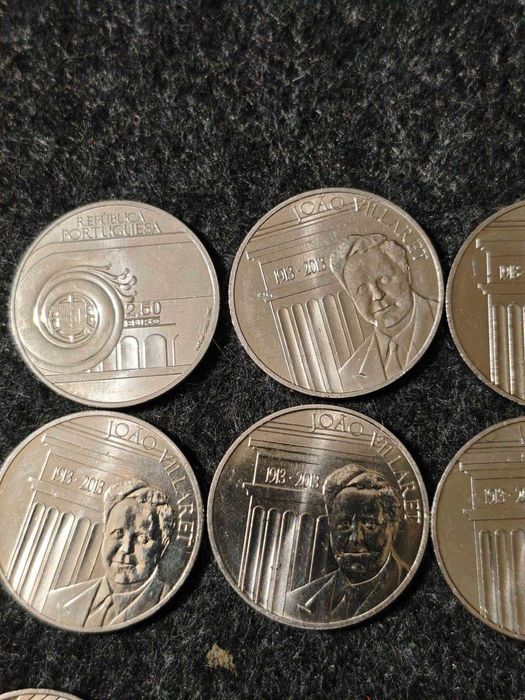 moedas 2.5 euro UNC cruz vermelha villaret saramago açores douro elvas
