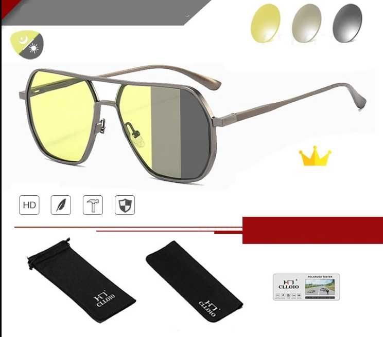 óculos de visão noturna/óculos de sol estilo aviador NOVO ENVIO GRÁTIS