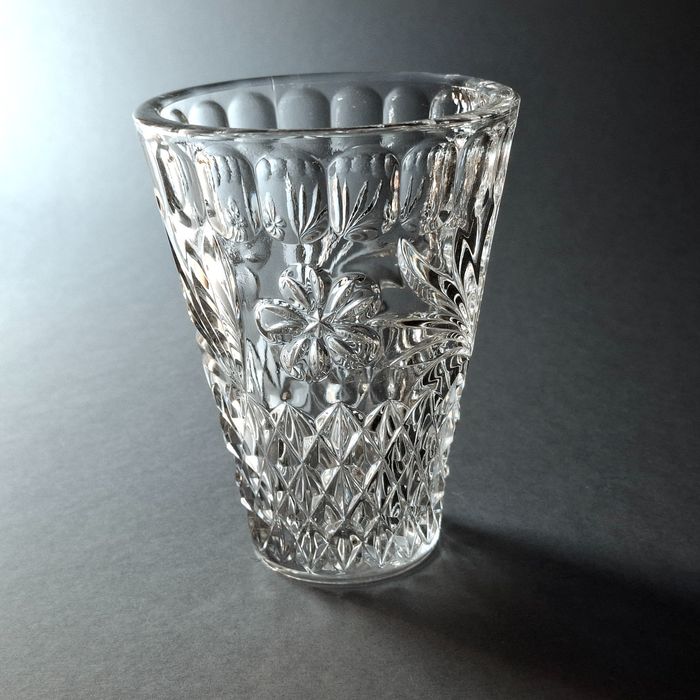 lata 70-te piękny kryształowy wazon