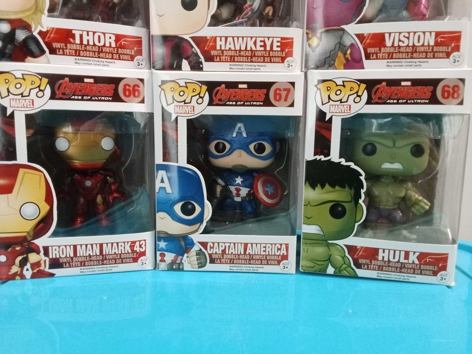 Funko POP Avengers Marvel Vision Hulk Thor Ultron Black Widow Мстители