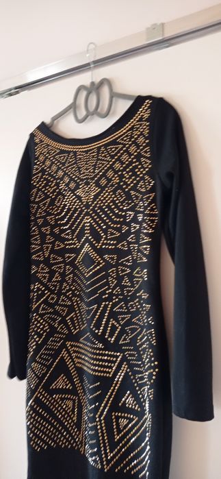 Mała czarna na bogato sukienka S / L