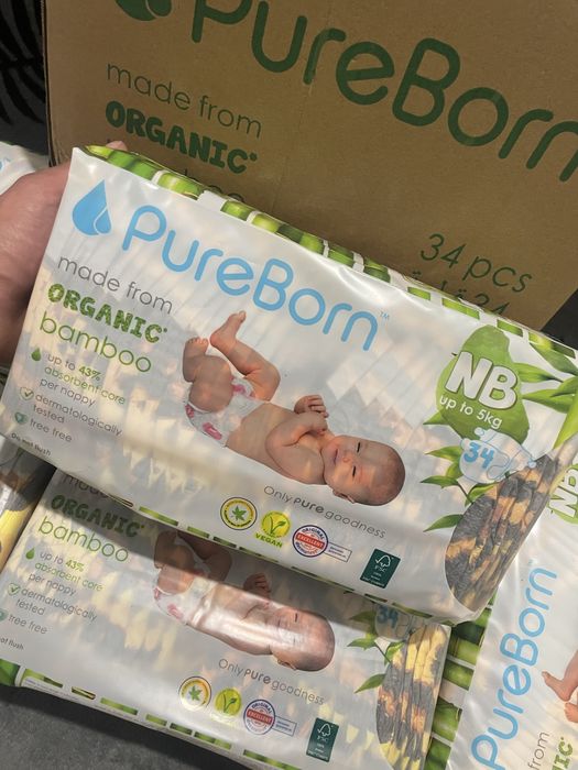 Fraldas bambu 0-4 meses 204 unidades
