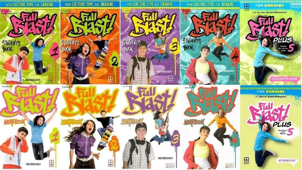 Full Blast 1, 2, 3, 4, Plus Student's + Workbook