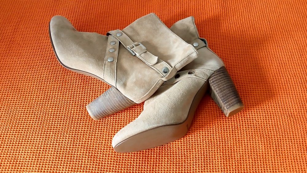 Botins La Redoute ET VOUS camurça genuína
